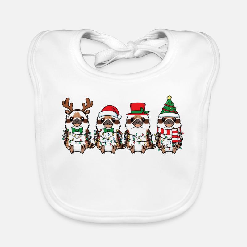 Lachender Hans Weihnachtsmann Baby Bio-Lätzchen