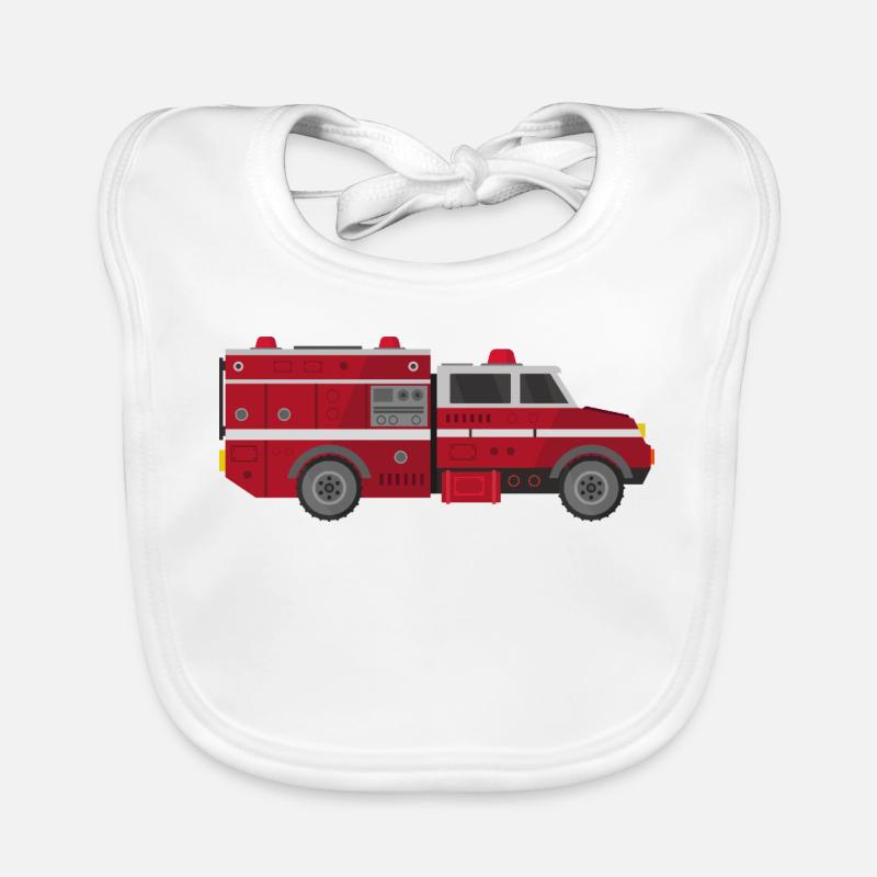 Fire truck Organic Baby Bibs