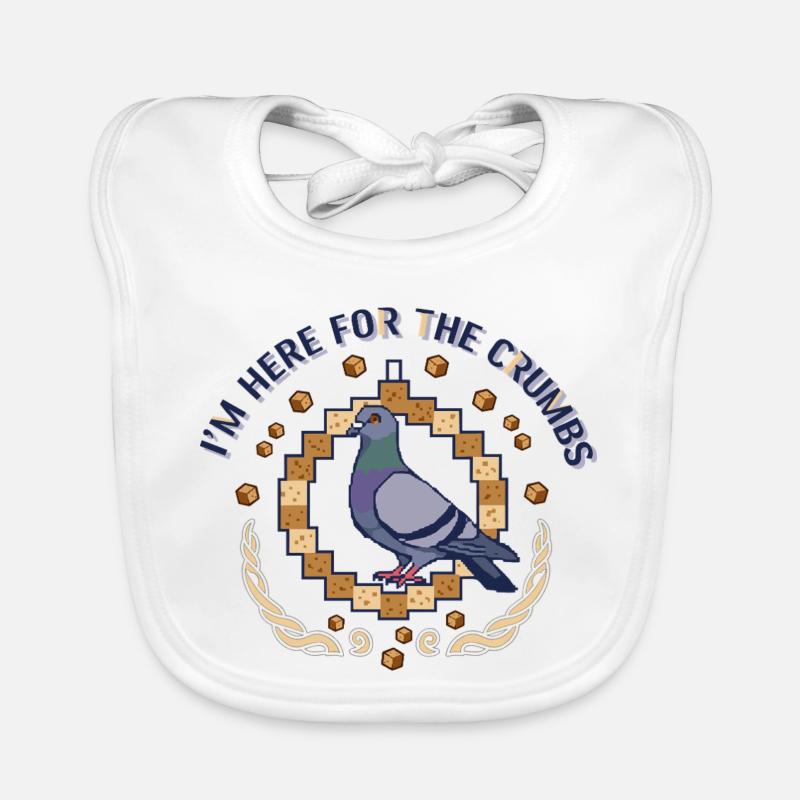 Pixel Pigeon Cookie Hunter Organic Baby Bibs