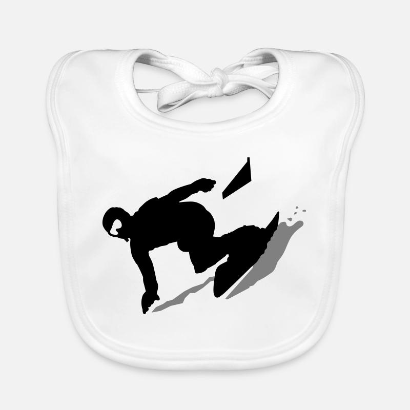 Snowboard Slalom Bavoir bio Bébé