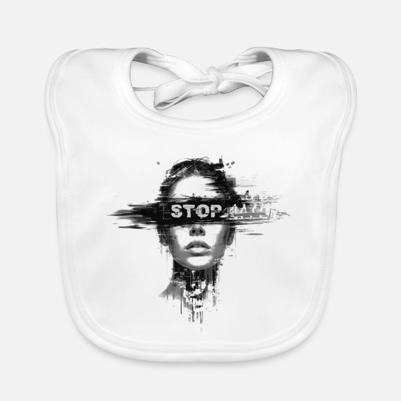 Stop Violence Organic Baby Bibs