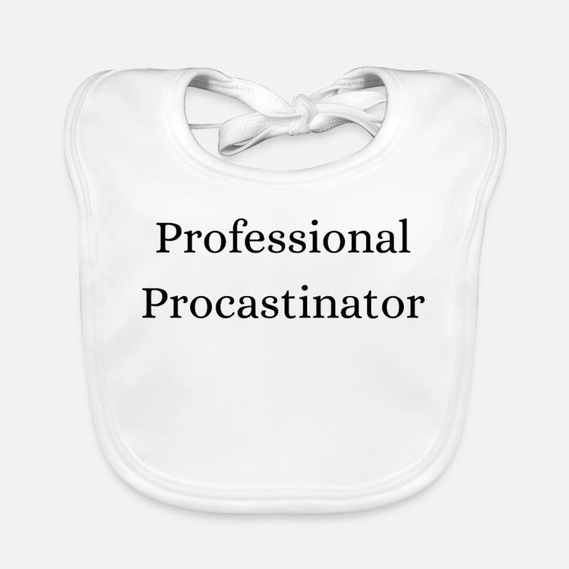 Professional Procastinator Funny Organic Baby Bibs
