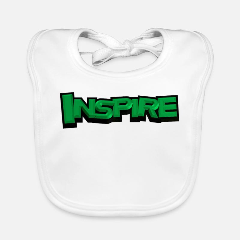 INSPIRE – Modern 3D Typography Design Organic Baby Bibs