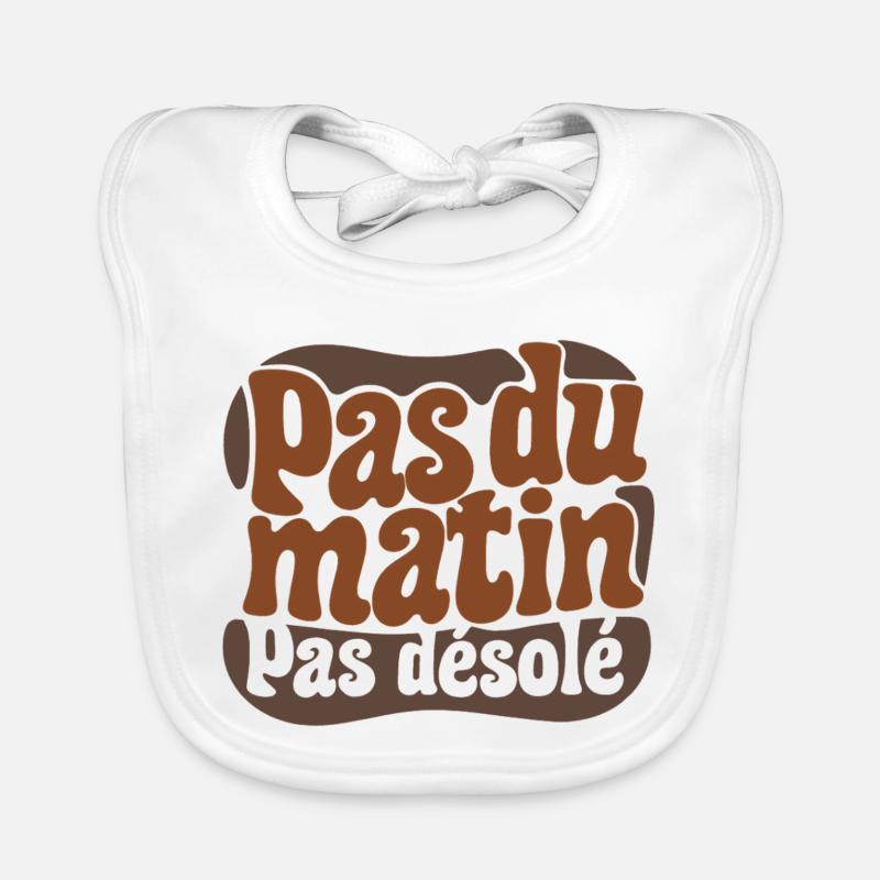 PAS DU MATIN #2 hom - let's talk Bavoir bio Bébé