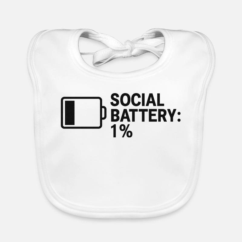 Social Battery – 1% Left Baby Bio-Lätzchen