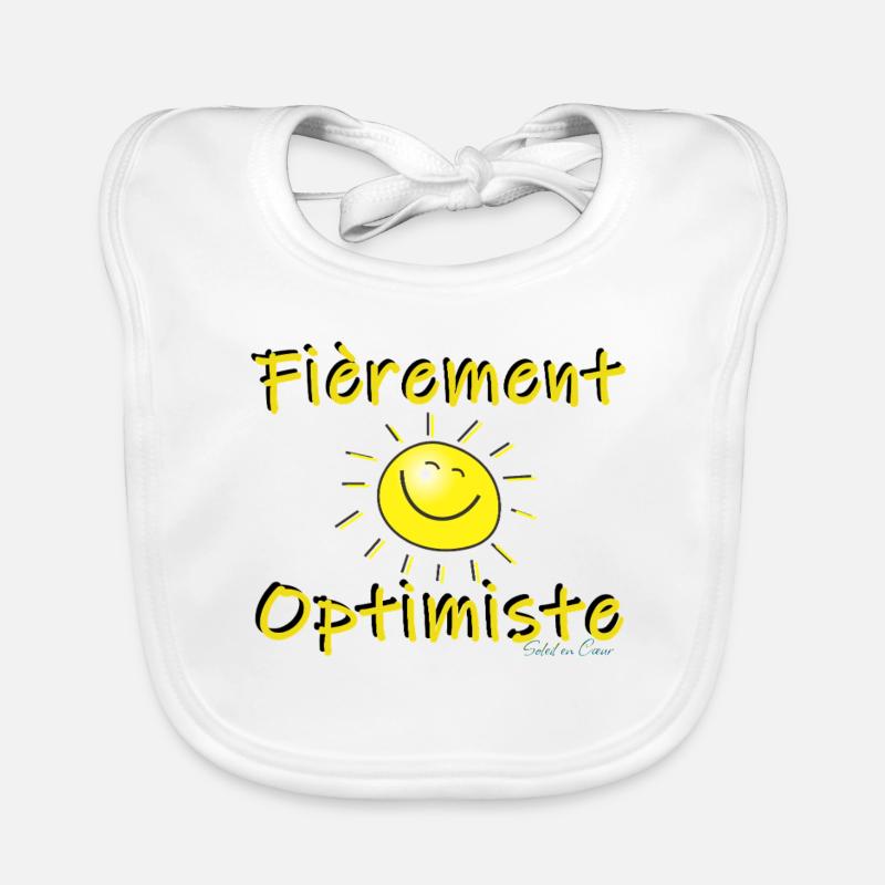 Fièrement Optimiste Bavoir bio Bébé