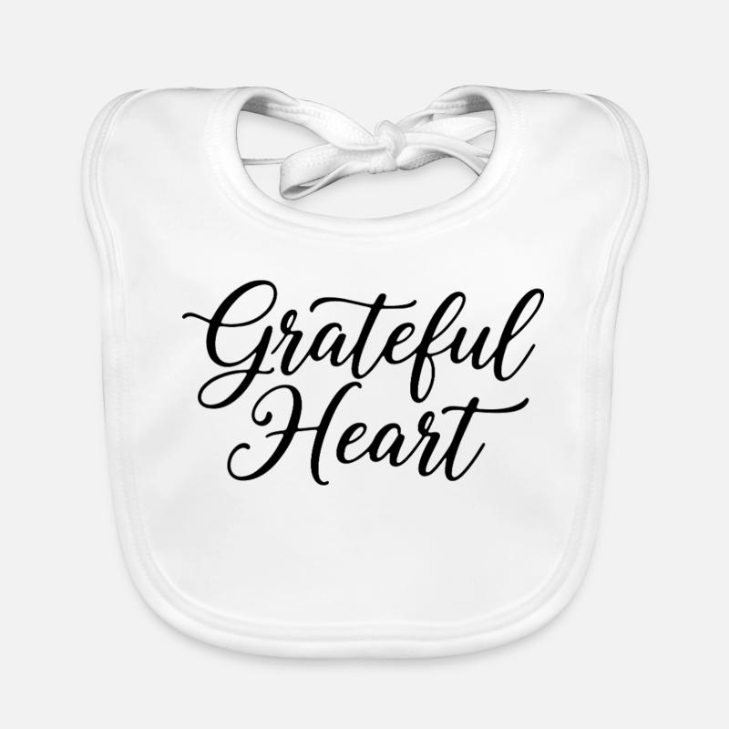 Grateful Heart Script Bavoir bio Bébé