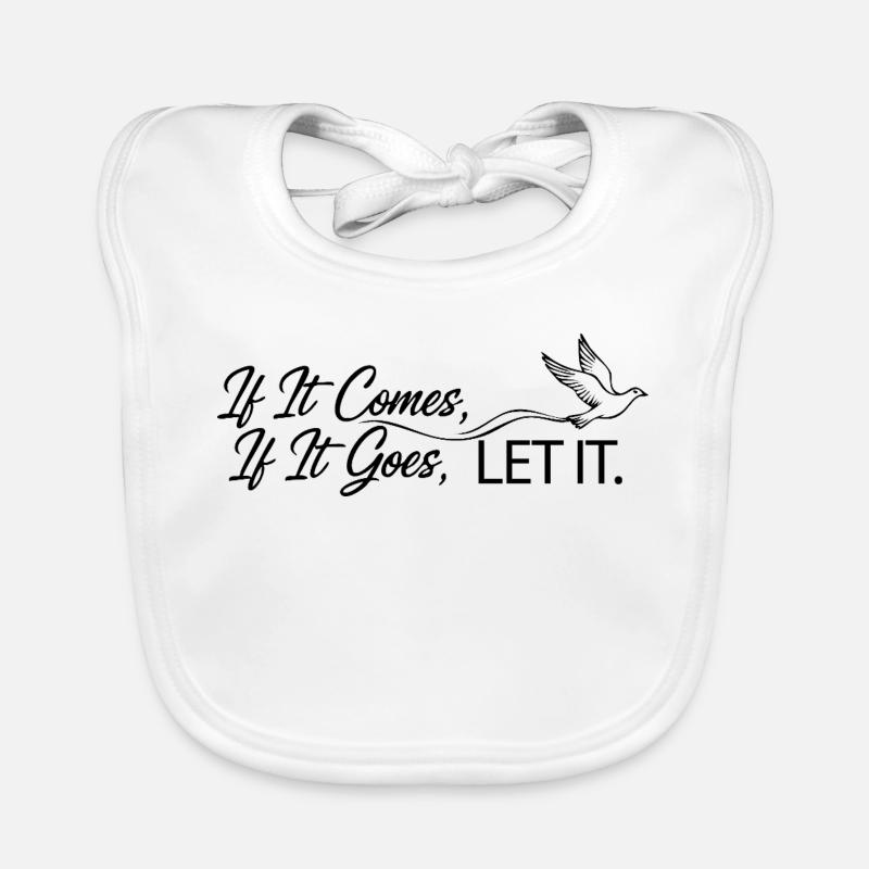 Let It – Arched Quote Retro Typography Shirt Baby Bio-Lätzchen