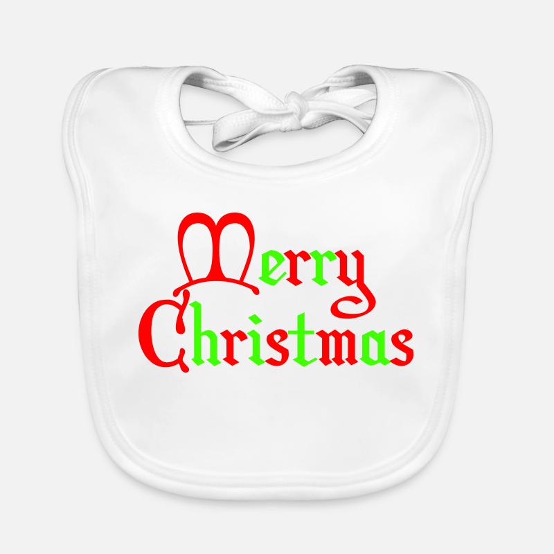 Joyeux Noël Écriture Gothique Bavoir bio Bébé