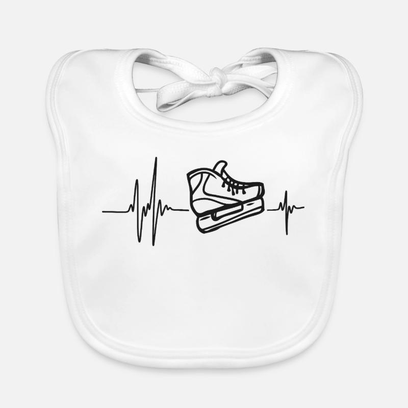 Eisschlittschuhe, Eiskunstlauf, Eishockey, Herzrhythmus Baby Bio-Lätzchen
