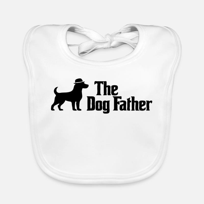 Le Père Chien Horizontal Fedora Art Bavoir bio Bébé