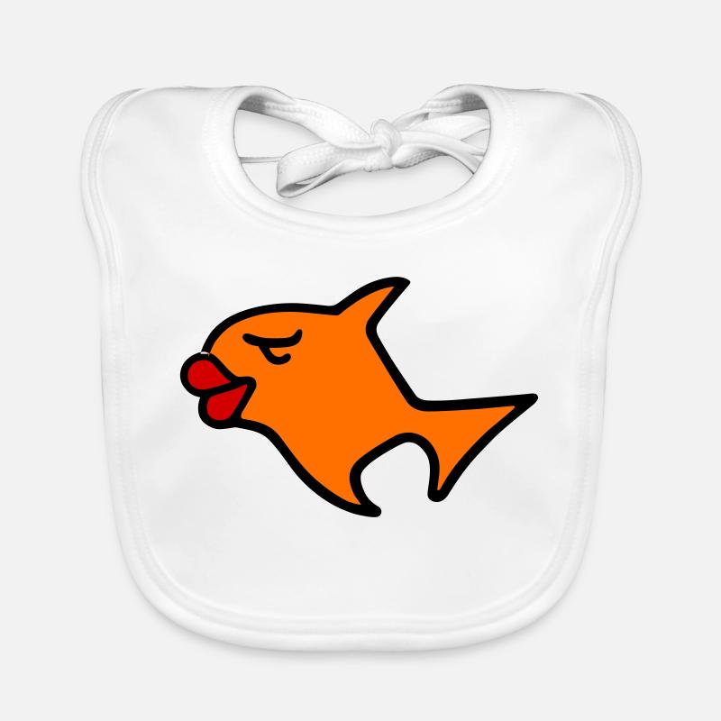 Romantic Fish Illustration Organic Baby Bibs