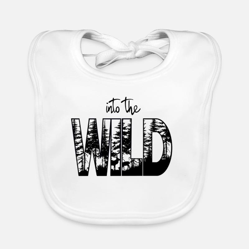 into the WILD - Baby Bio-Lätzchen - Weiß