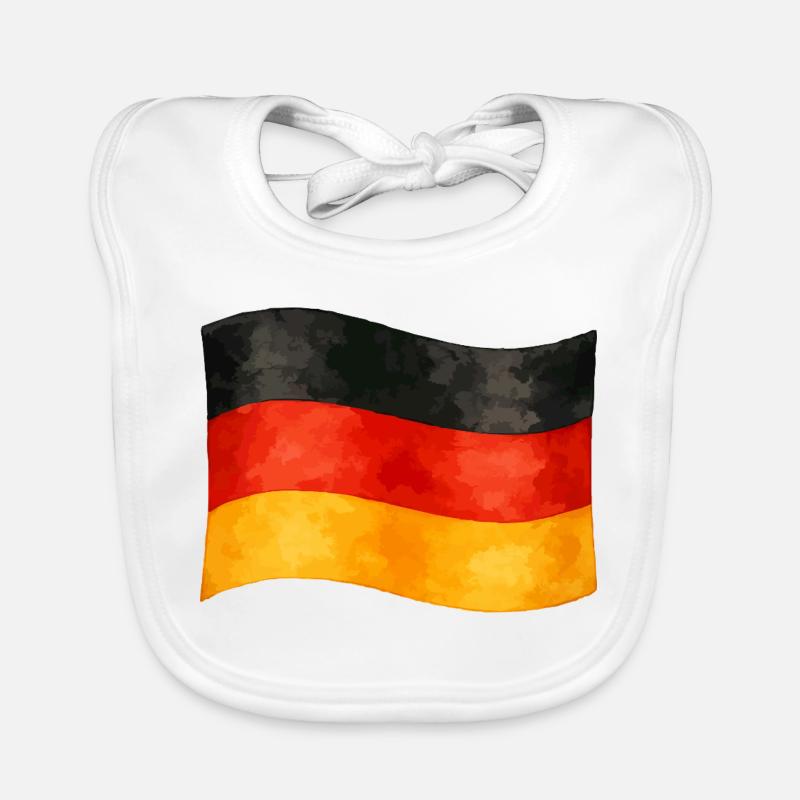 Deutsche Flagge Baby Bio-Lätzchen