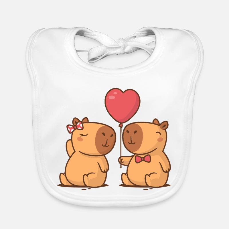 Capybara-Paar Baby Bio-Lätzchen