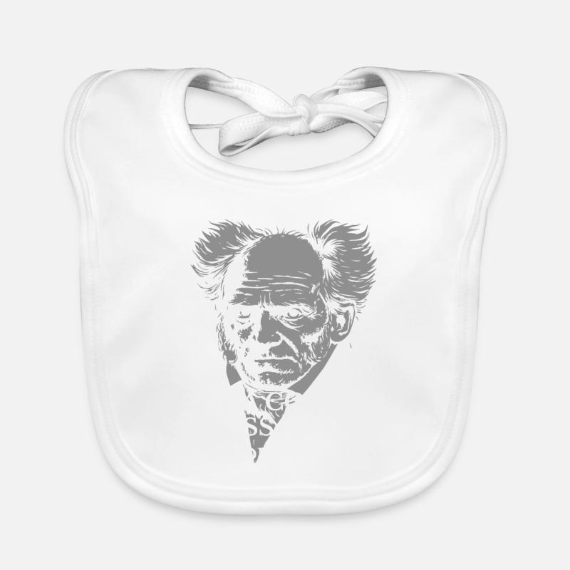 Schopenhauer Porträtzitat Baby Bio-Lätzchen