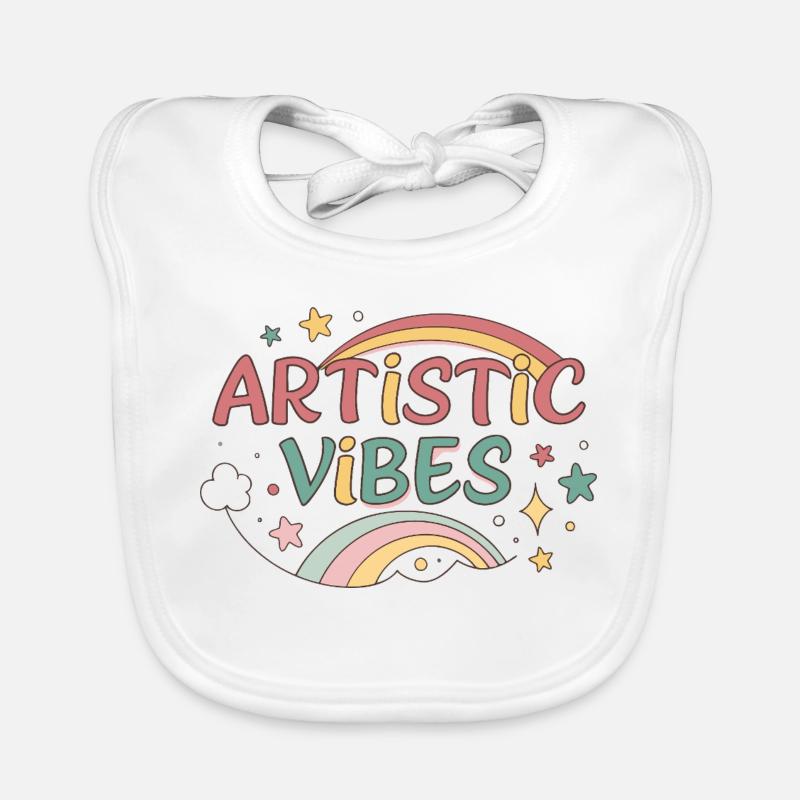 Artistic Vibes Arc Rainbow Organic Baby Bibs