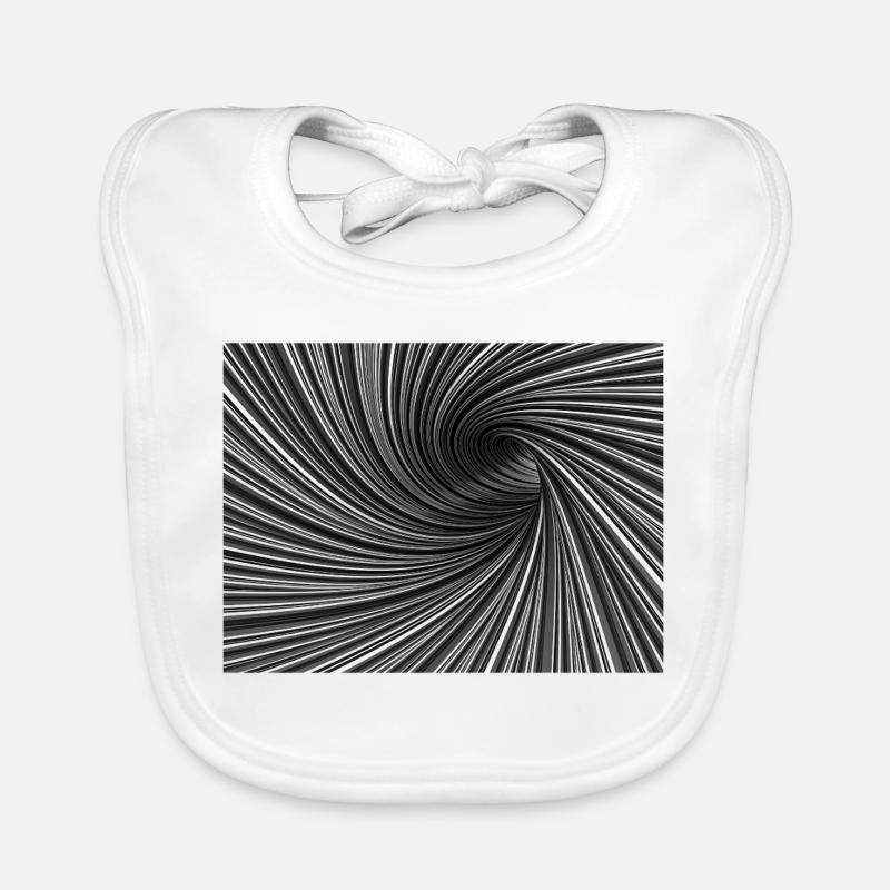 Tourbillon noir et blanc Bavoir bio Bébé