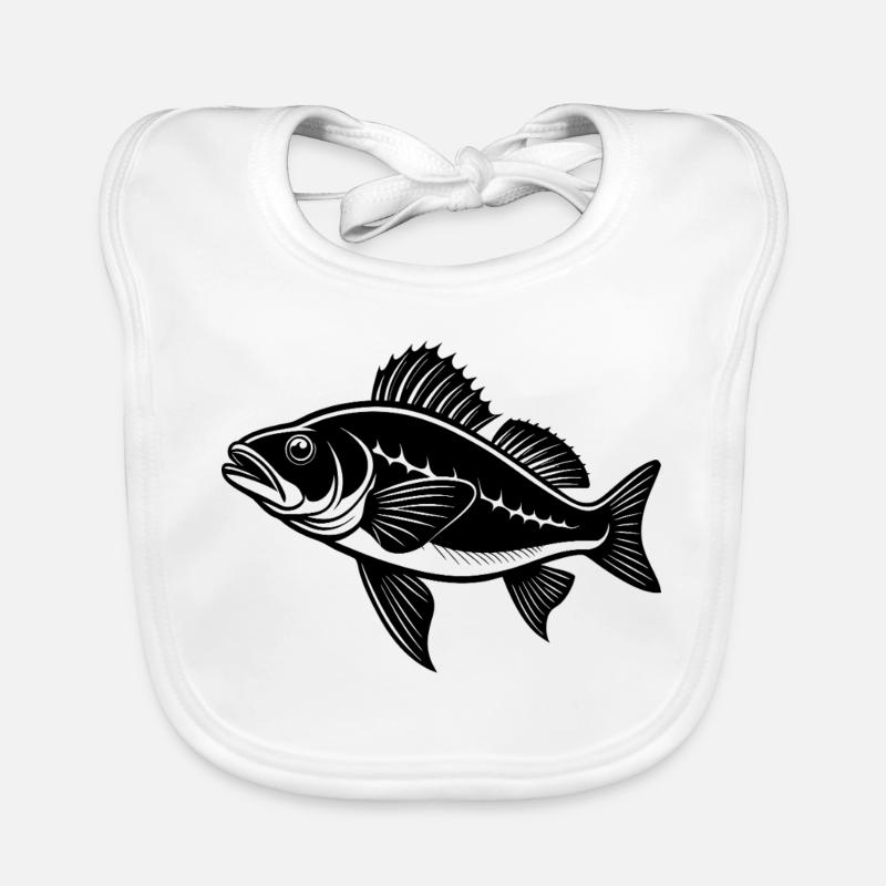 Walleye fish Organic Baby Bibs