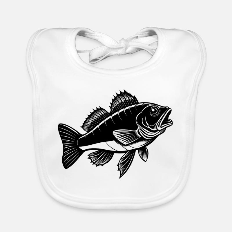 Walleye fish Organic Baby Bibs