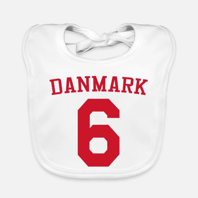 Danemark 6 – Conception du texte rouge Bavoir bio Bébé
