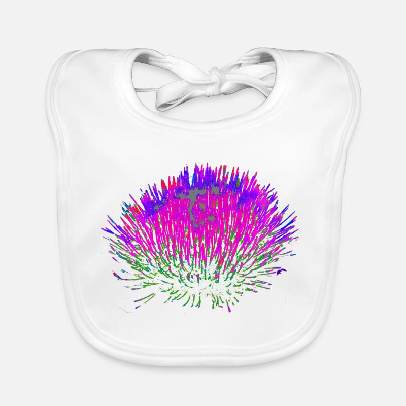 Fleur de néon – Création pop art Bavoir bio Bébé