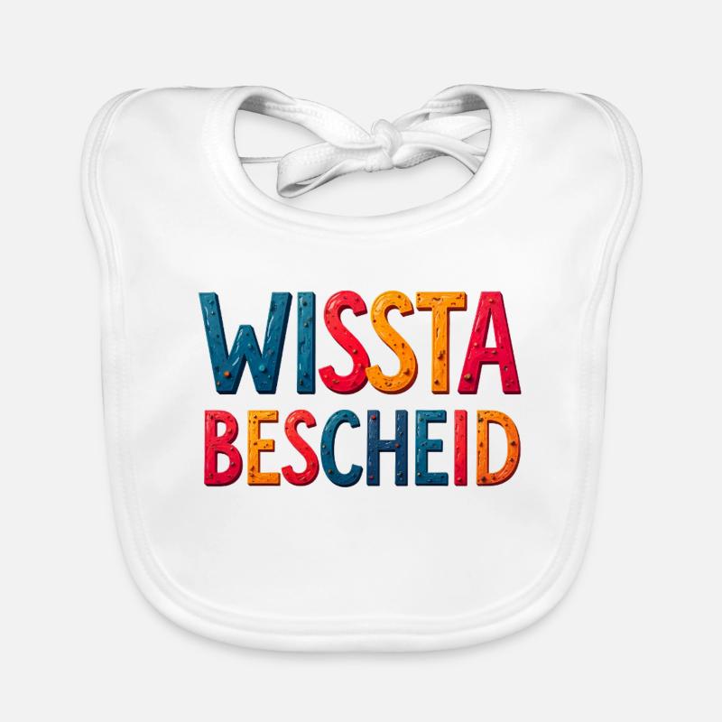 Colored 3D Type Art Metal Look Organic Baby Bibs