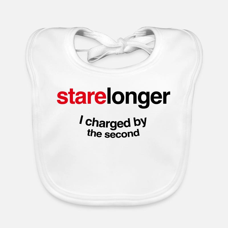 Stare Longer. I charge by the second! Organic Baby Bibs