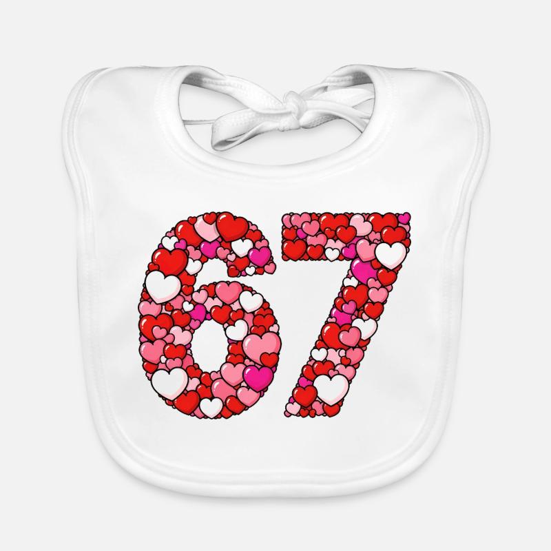 67 Valentinstag Herzen Baby Bio-Lätzchen