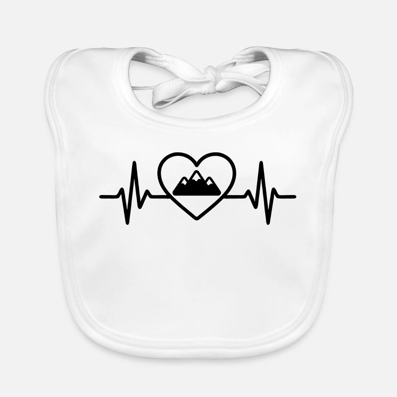 Herz Berge Drei Gipfel Baby Bio-Lätzchen