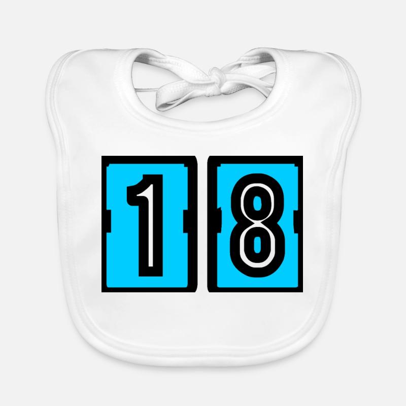 18. 18 ANS. 18e ANNIVERSAIRE. ANNIVERSAIRE 18 ANS. Bavoir bio Bébé