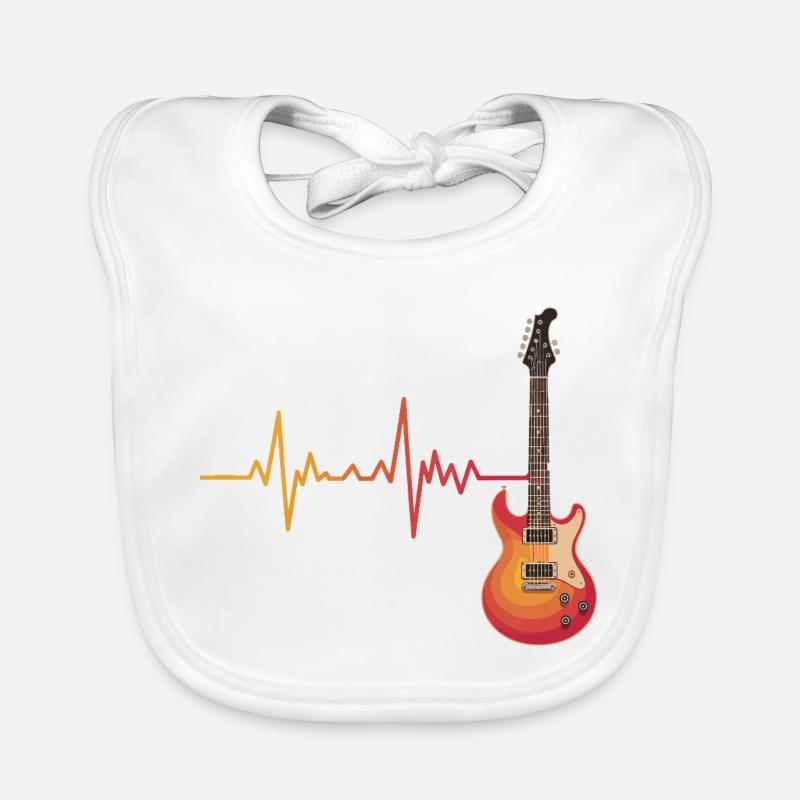 Herzschlag-Gitarren-Gradient Baby Bio-Lätzchen