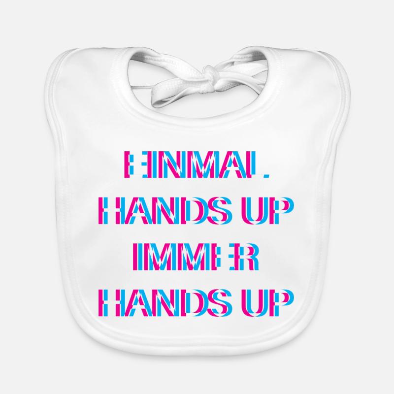 Hands Up Musik Dancecore Merch Baby Bio-Lätzchen