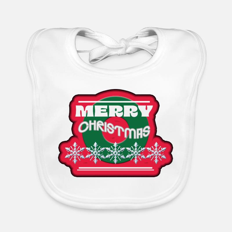 Joyeux Noël Cercle de Vinyles Bavoir bio Bébé