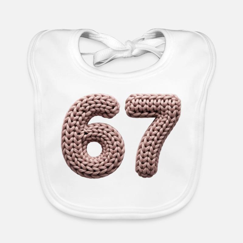 67 Memes – Numéro du patron de tricot rose Bavoir bio Bébé