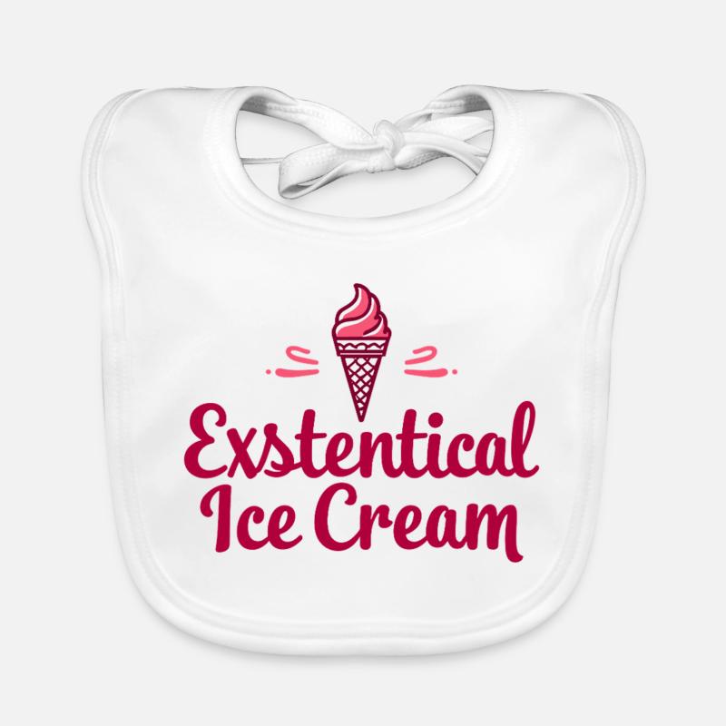 Existenzielle Eiscreme Lustiger Spruch Eis Waffel Baby Bio-Lätzchen