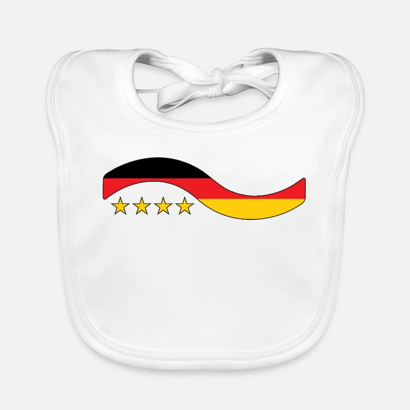 German Flag - Germany Organic Baby Bibs