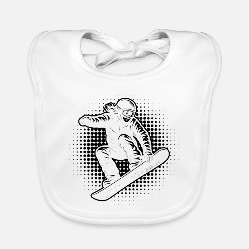 snowboard geschenkidee Baby Bio-Lätzchen