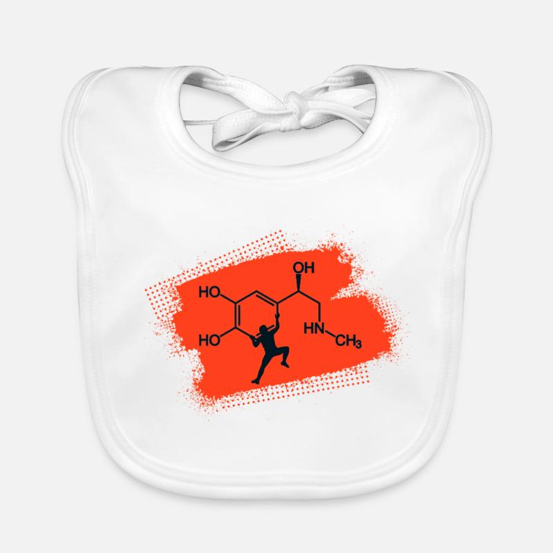 Klettern Adrenalin Junkie - Baby Bio-Lätzchen - Weiß