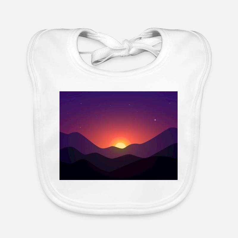 Sunset Mountain im Gefälle Baby Bio-Lätzchen