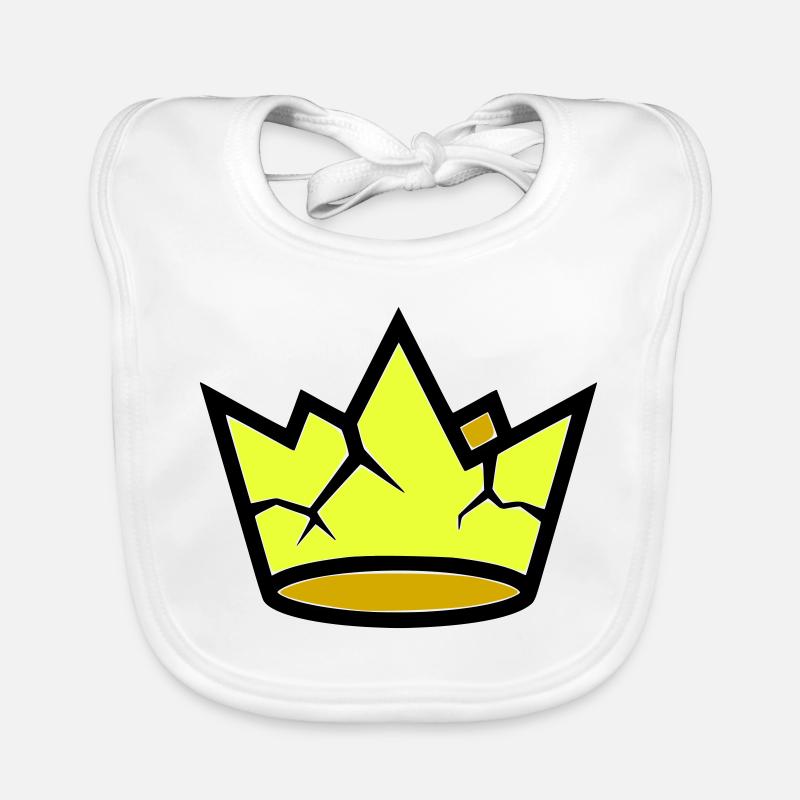 Broken Crown Grunge Cracked Vector Organic Baby Bibs