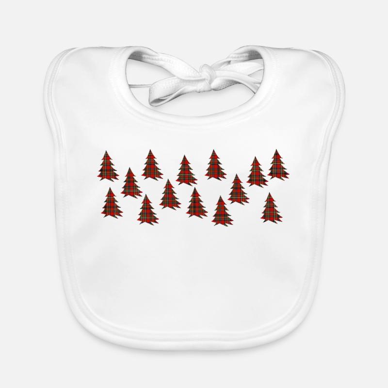 Tartan trees Organic Baby Bibs