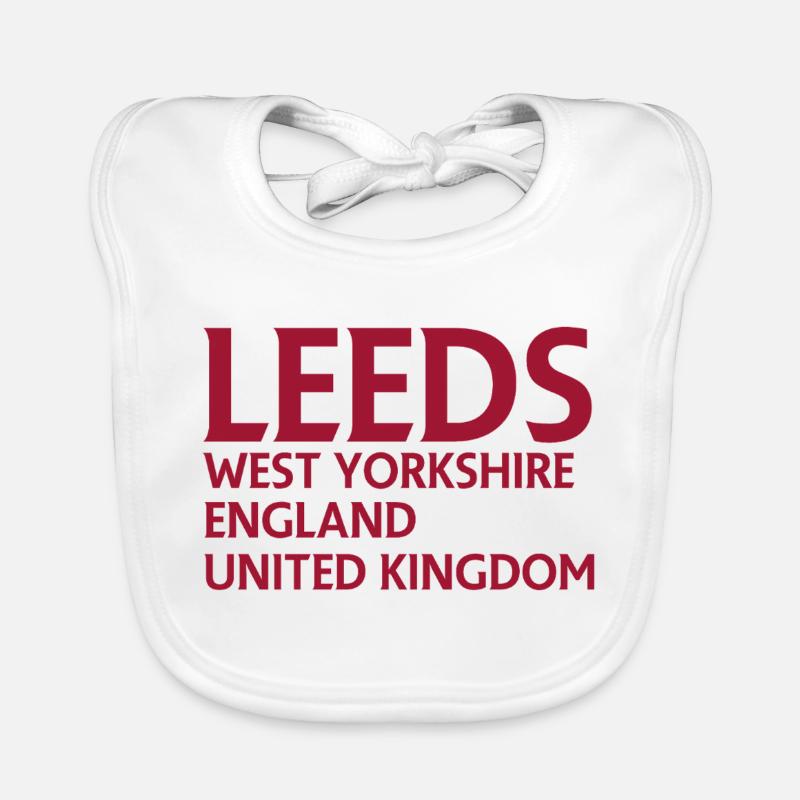 Leeds – Angleterre Conception des paroles Bavoir bio Bébé