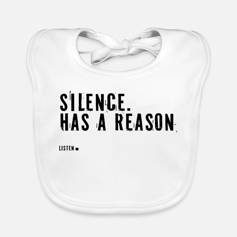 Silence.  Il a une raison. Bavoir bio Bébé