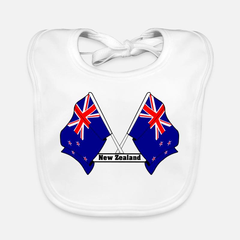 Drapeau néo-zélandais Bavoir bio Bébé