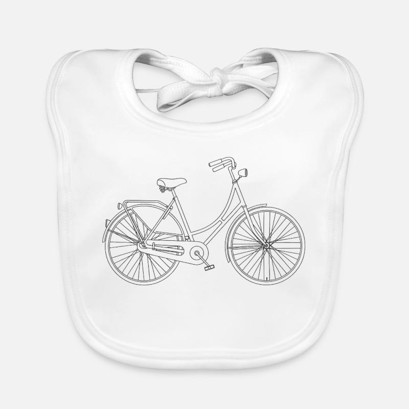 Fahrrad Liebe Minimal Art Statement Baby Bio-Lätzchen