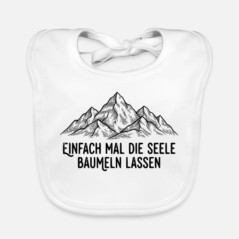 Seele baumeln lassen am Berg - Bavoir bio Bébé - blanc