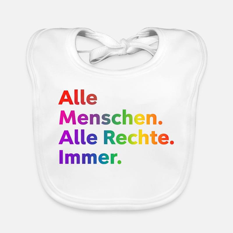 All People All Rights Always Statement Organic Baby Bibs