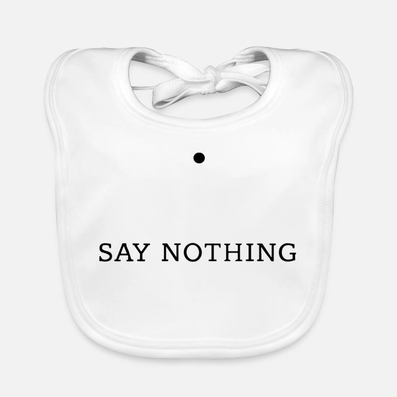 Silence — Conception typographique minimaliste Bavoir bio Bébé