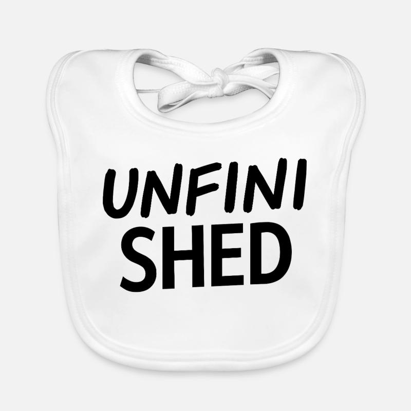 Unfinished Shed Typografie - Baby Bio-Lätzchen - Weiß